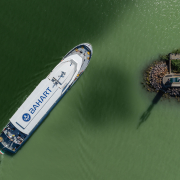 Szigliget motoroshajó felülnézeti kép